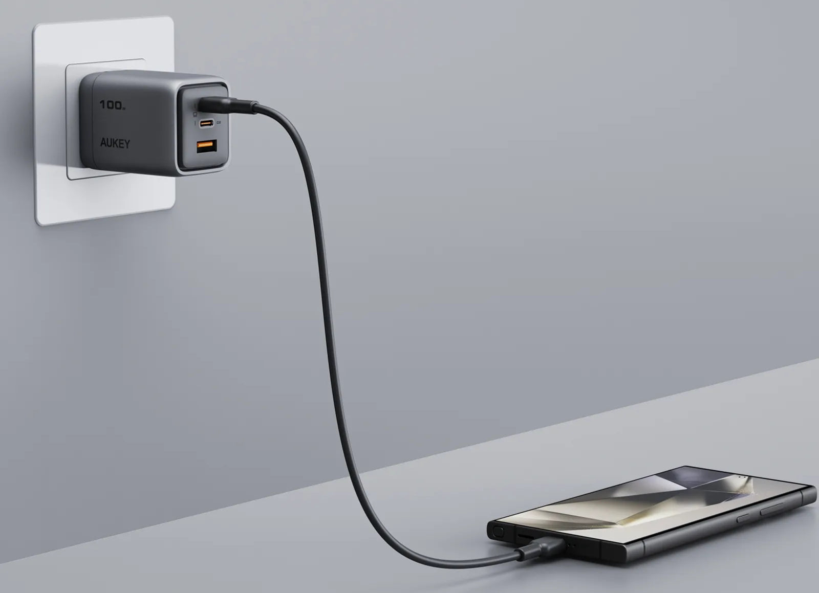 AUKEY Comet Mix PA-C5 Ladegerät – 100 W, PD, GaN – für Telefone, Tablets, Laptops