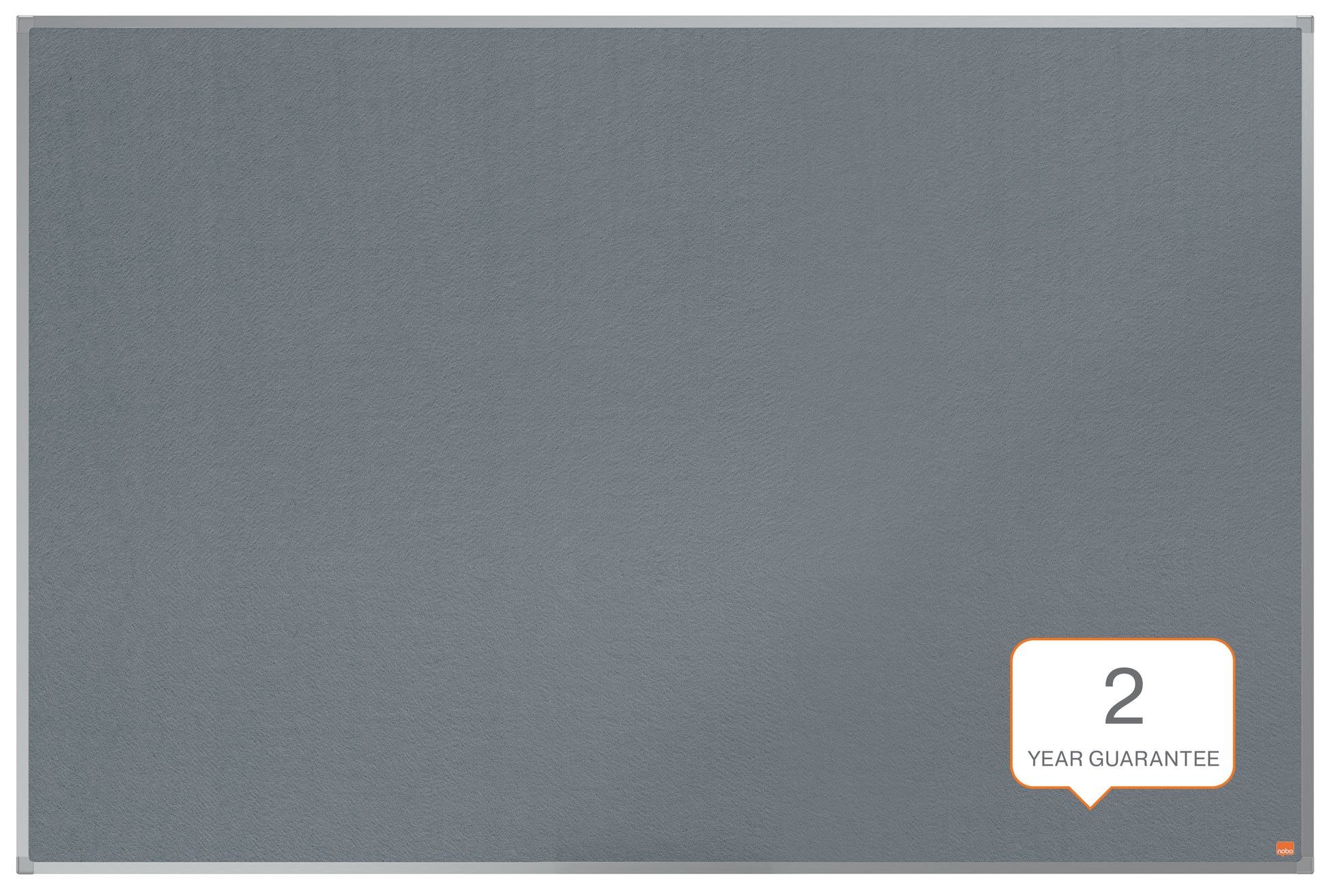 Nobo Pinnwand – Filz, Alurahmen – 150 × 100 cm, Grau, Essence