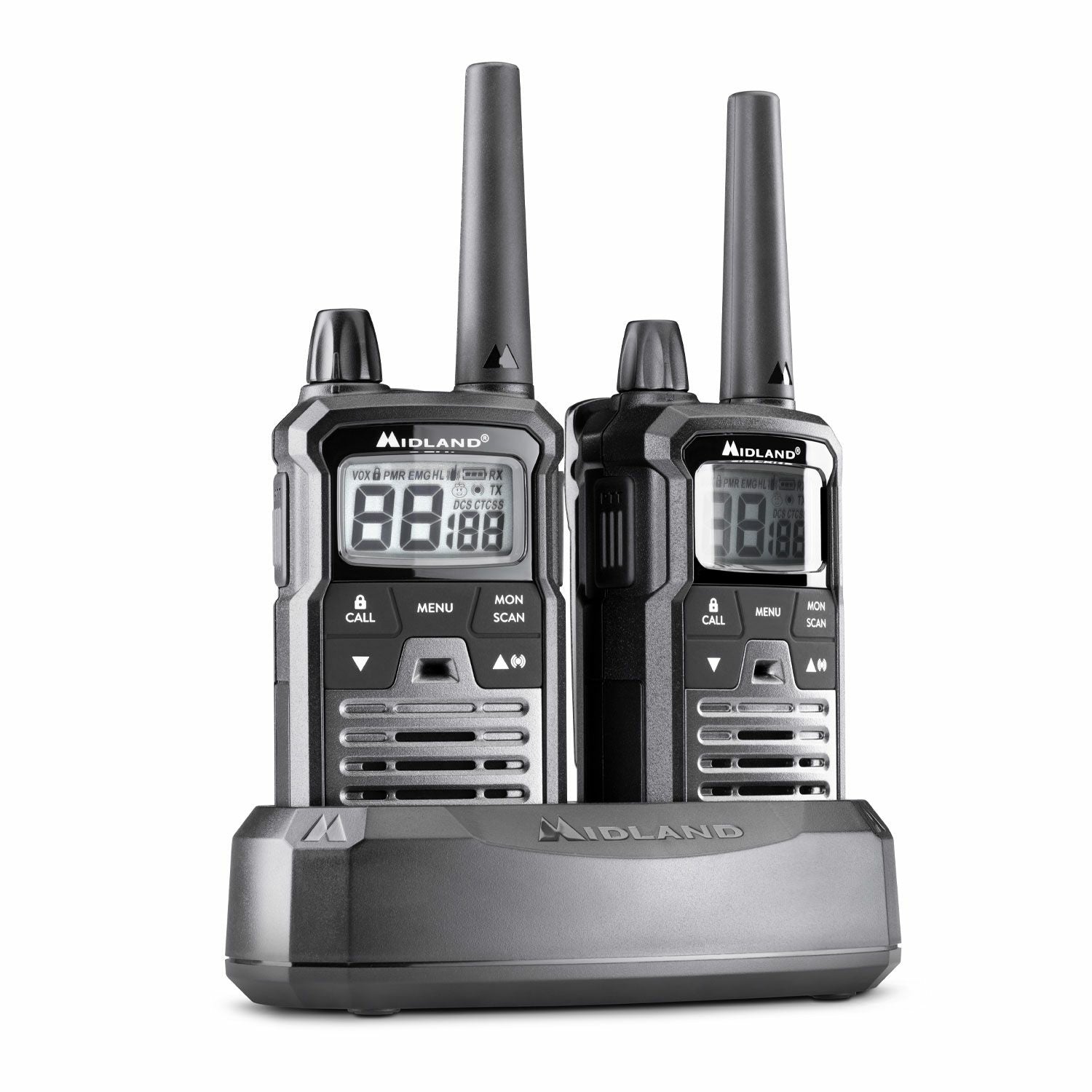 Midland XT70 Pro Funkgerät – DMR, 12 km, 32 Kanäle, IPX4, mit Ladestation