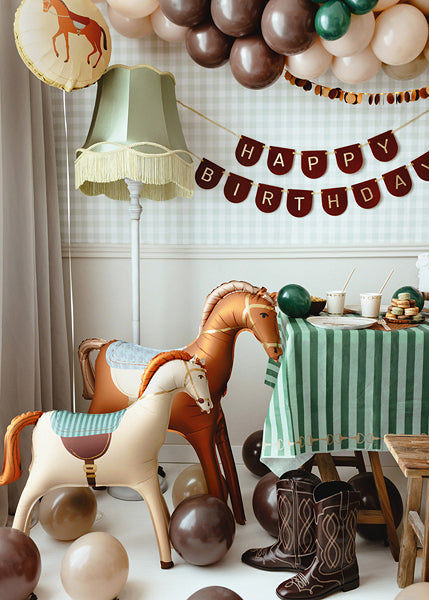 PartyDeco Folienballon – Pferd – 90 × 90 cm – Folie, mehrfarbig