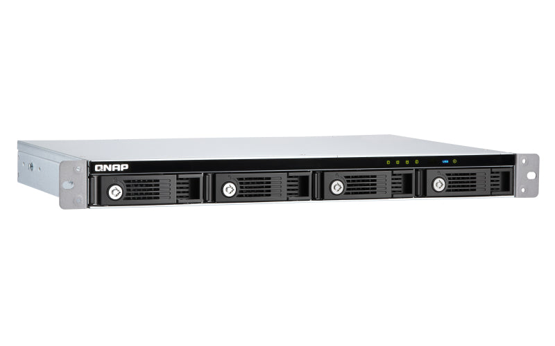 QNAP TR-004U – 4-Bay Rack 1U Gehäuse – für 2,5"/3,5" HDD/SSD, SATA