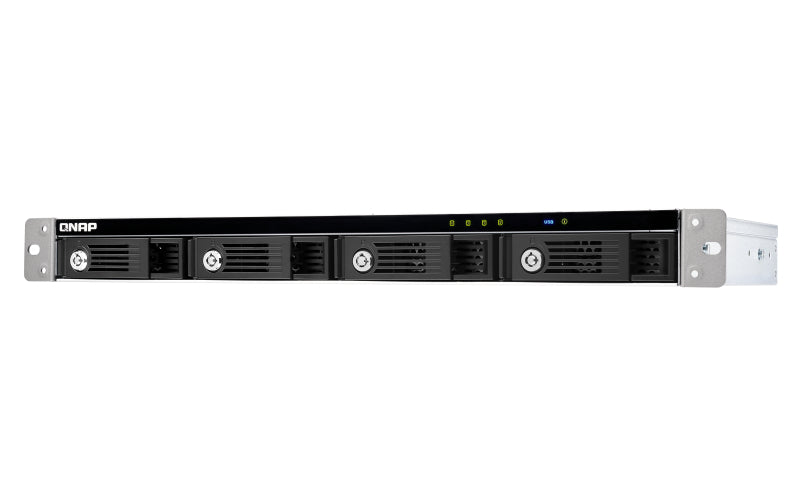QNAP TR-004U – 4-Bay Rack 1U Gehäuse – für 2,5"/3,5" HDD/SSD, SATA