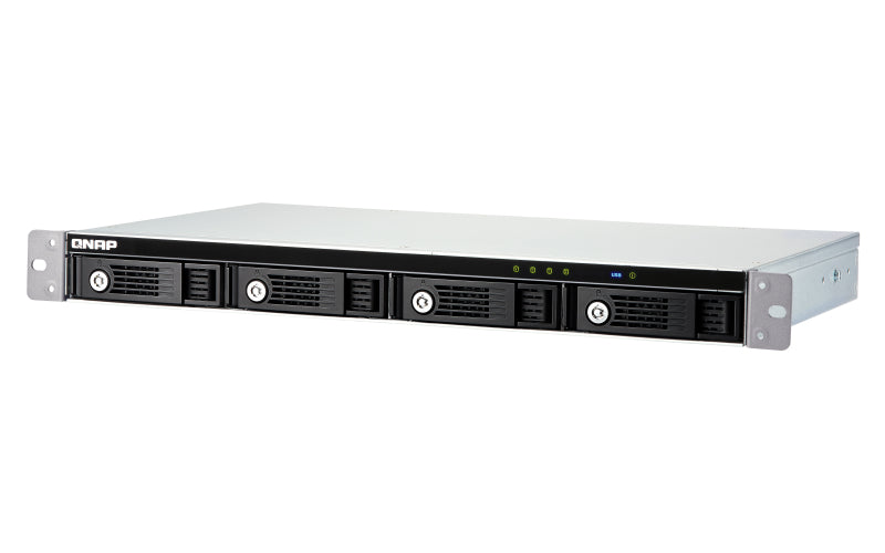 QNAP TR-004U – 4-Bay Rack 1U Gehäuse – für 2,5"/3,5" HDD/SSD, SATA