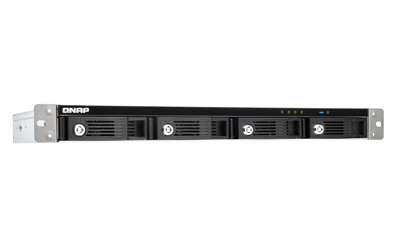 QNAP TR-004U – 4-Bay Rack 1U Gehäuse – für 2,5"/3,5" HDD/SSD, SATA