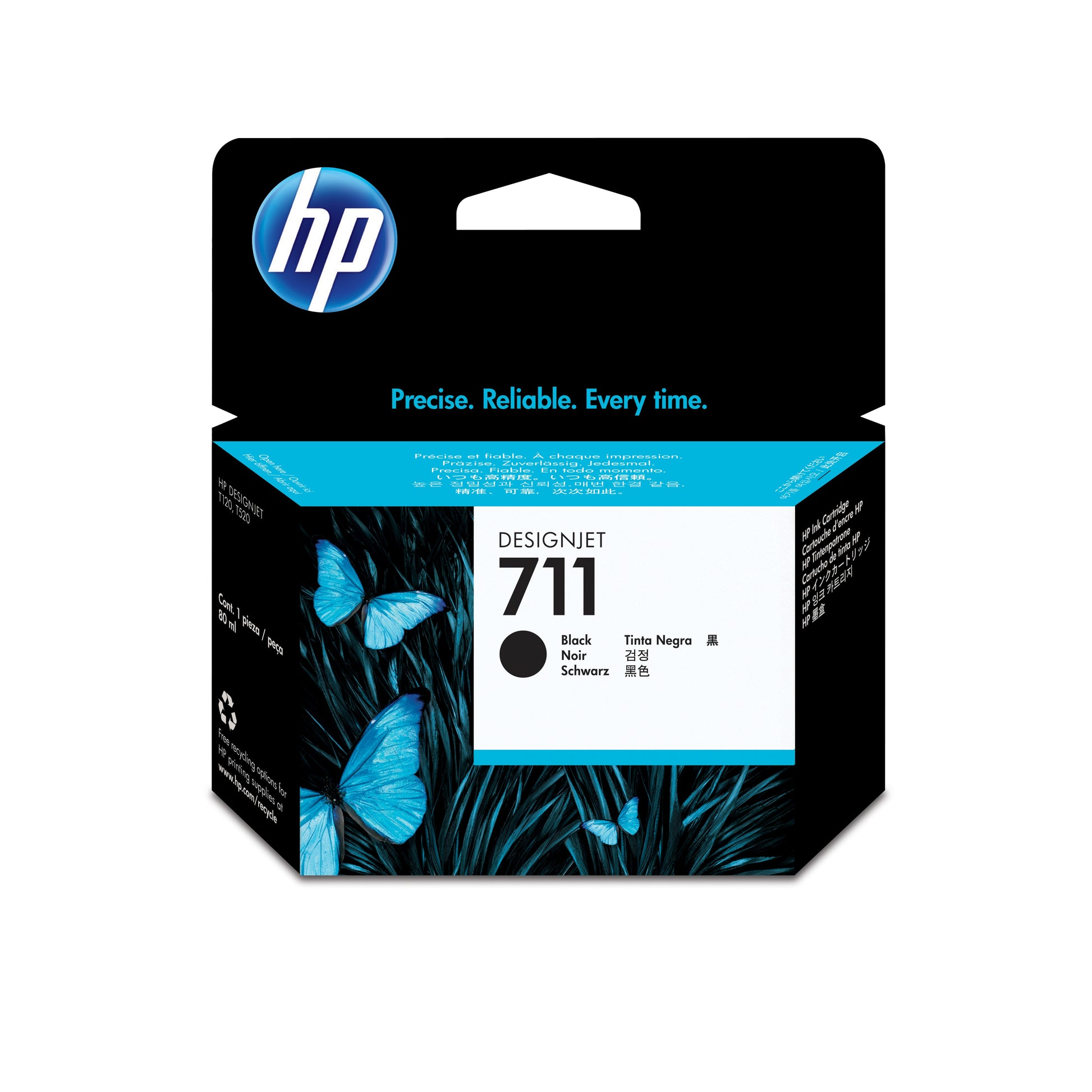 HP Tintenpatrone 711, Schwarz – für Inkjetdrucker und Multifunktionsgeräte