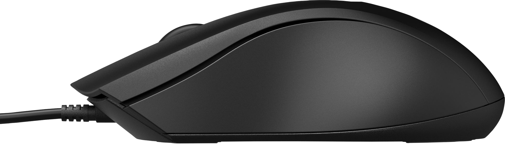HP Wired Mouse 100 – Maus – Kabelgebunden (USB‑A), 1600 DPI, beidhändig, Schwarz