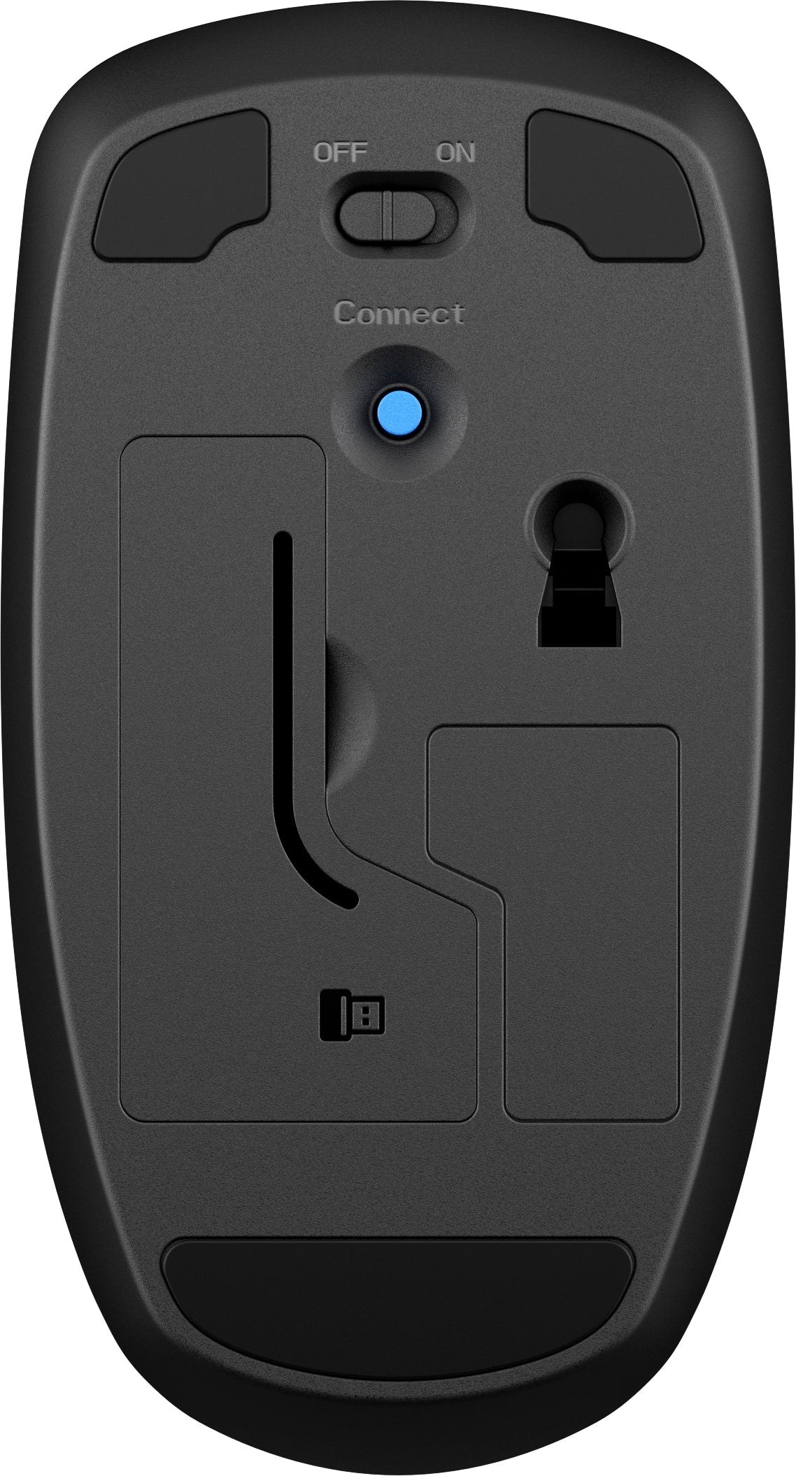 HP Maus – Kabellos (2,4 GHz), beidhändig, Schwarz