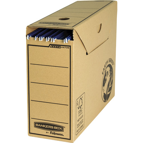 Fellowes BankersBox Earth 4473501 Archivschachtel – für A4, mit Griffloch, Braun