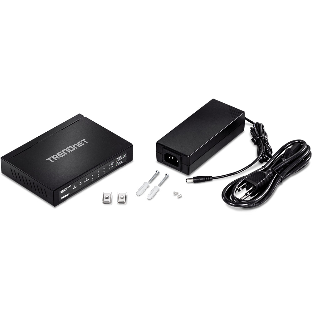 TRENDnet TPE-TG611 – Managed Switch – 5×GbE, 1×SFP, PoE+ 65 W