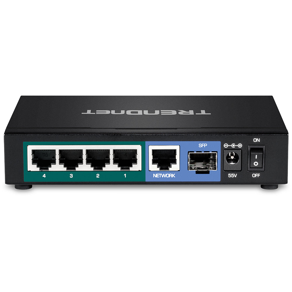 TRENDnet TPE-TG611 – Managed Switch – 5×GbE, 1×SFP, PoE+ 65 W
