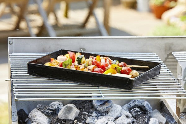 Durandal Grillschale 28 × 18 × 3 cm, Kunststoff, hitzebeständig, schwarz