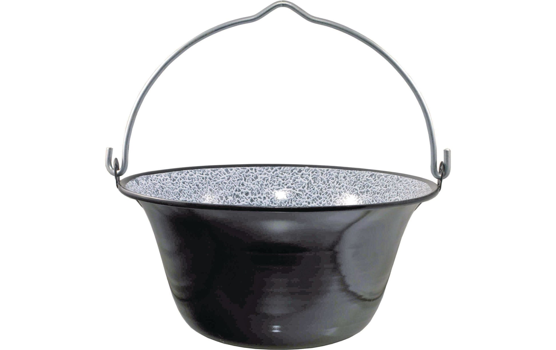 Garcima Kochtopf A6042 – 10 l, Ø 38 cm, Stahl, Emaille, Schwarz/Grau