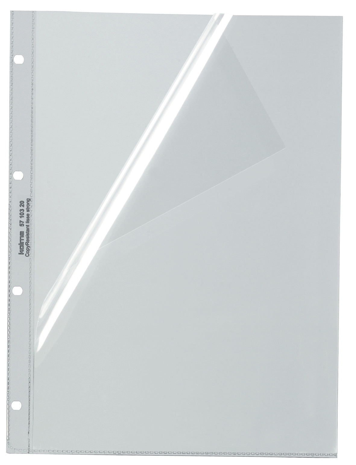 Kolma Sichtmappe A4 – 100 Hüllen, transparent, Kunststoff, glänzend, 100 µm