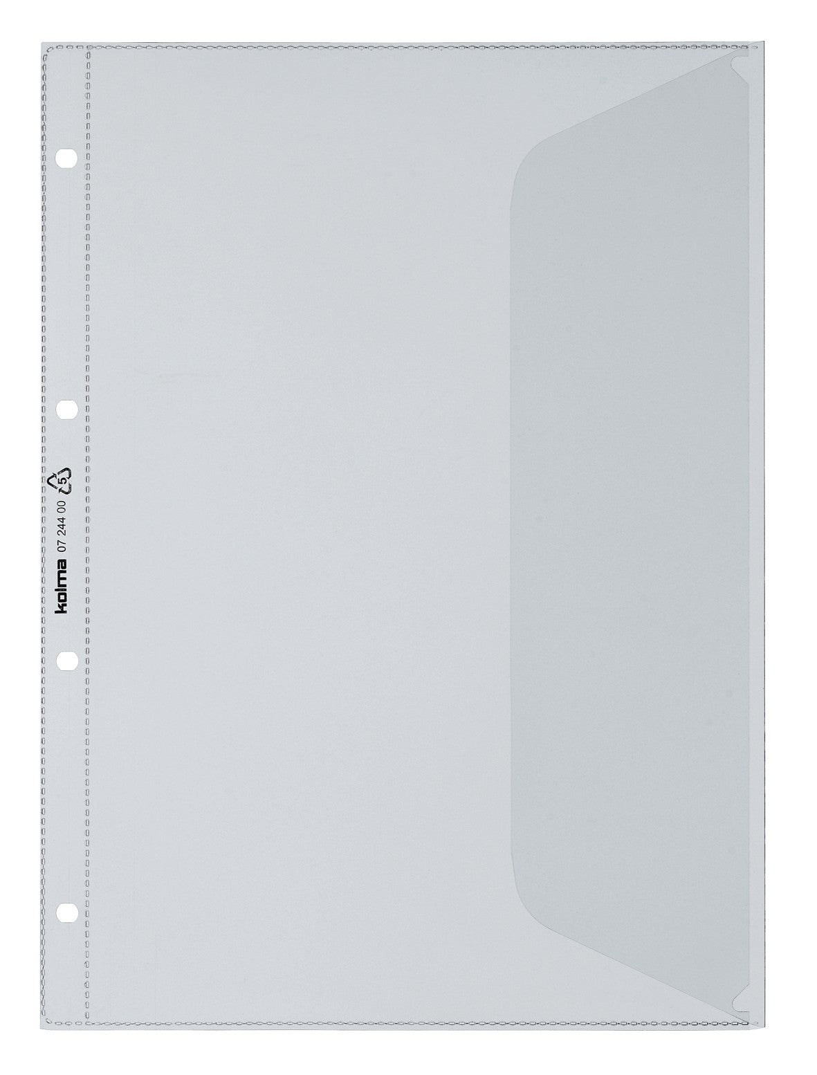 Kolma Sichtmappe A4 – Transparent, Kunststoff, Glänzend, 150 µm, 10er-Pack, 100% Rezyklierbar