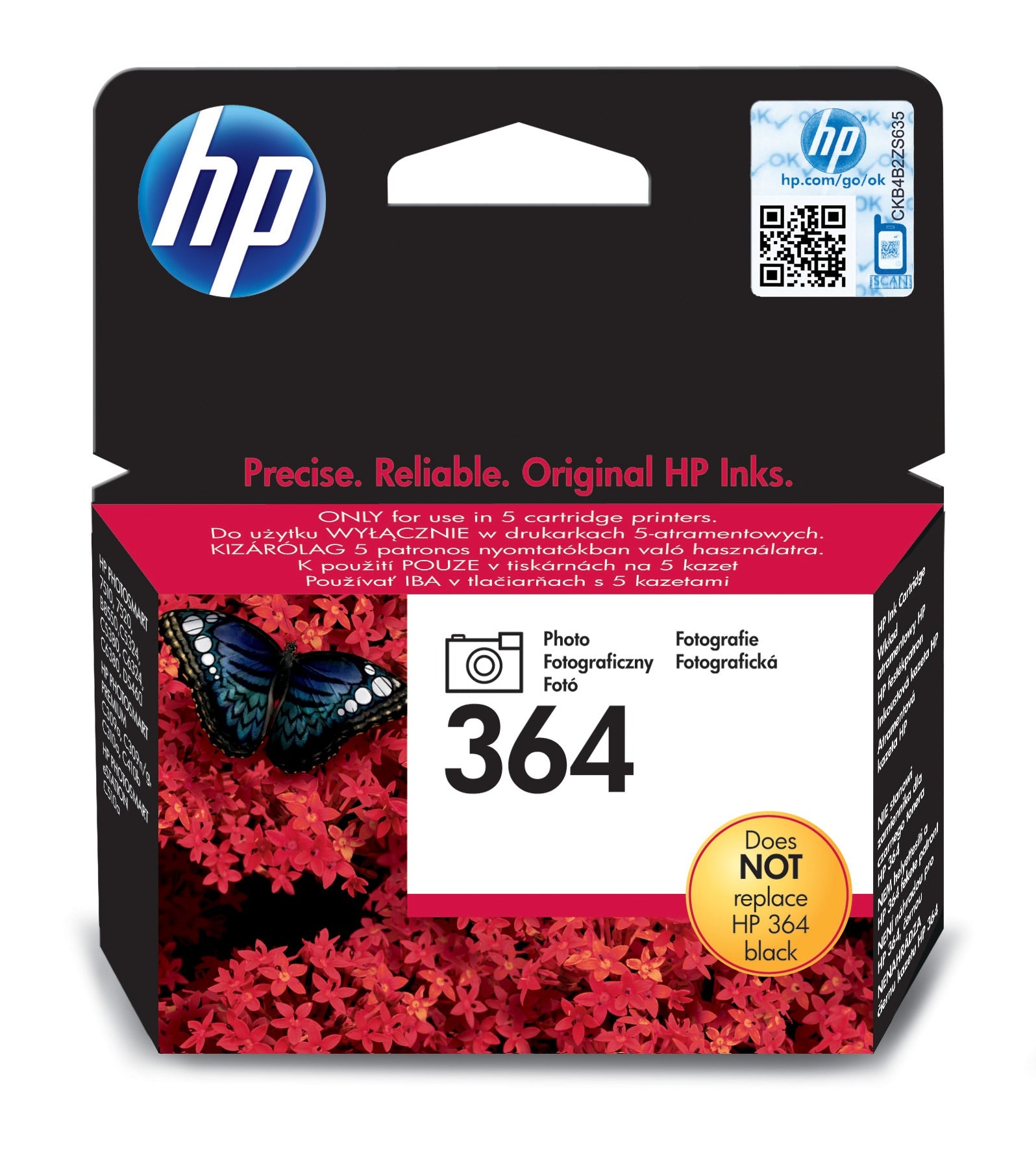 HP Tintenpatrone 364, Schwarz