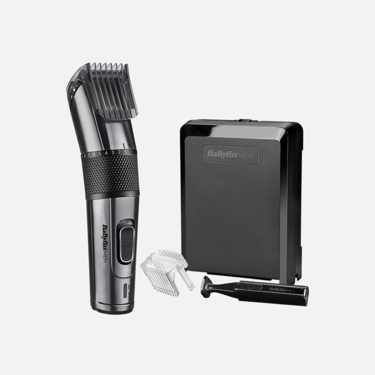 BaByliss Haarschneider Carbon E978E – 26 Stufen, Akku 60 min – 0,5–25 mm – Grau