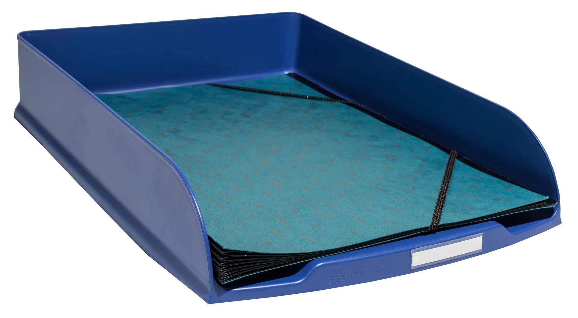 Exacompta Neo Deco – Briefkorb für A4+, hoch, Polystyrol (PS), blau, 346 × 65 × 255 mm