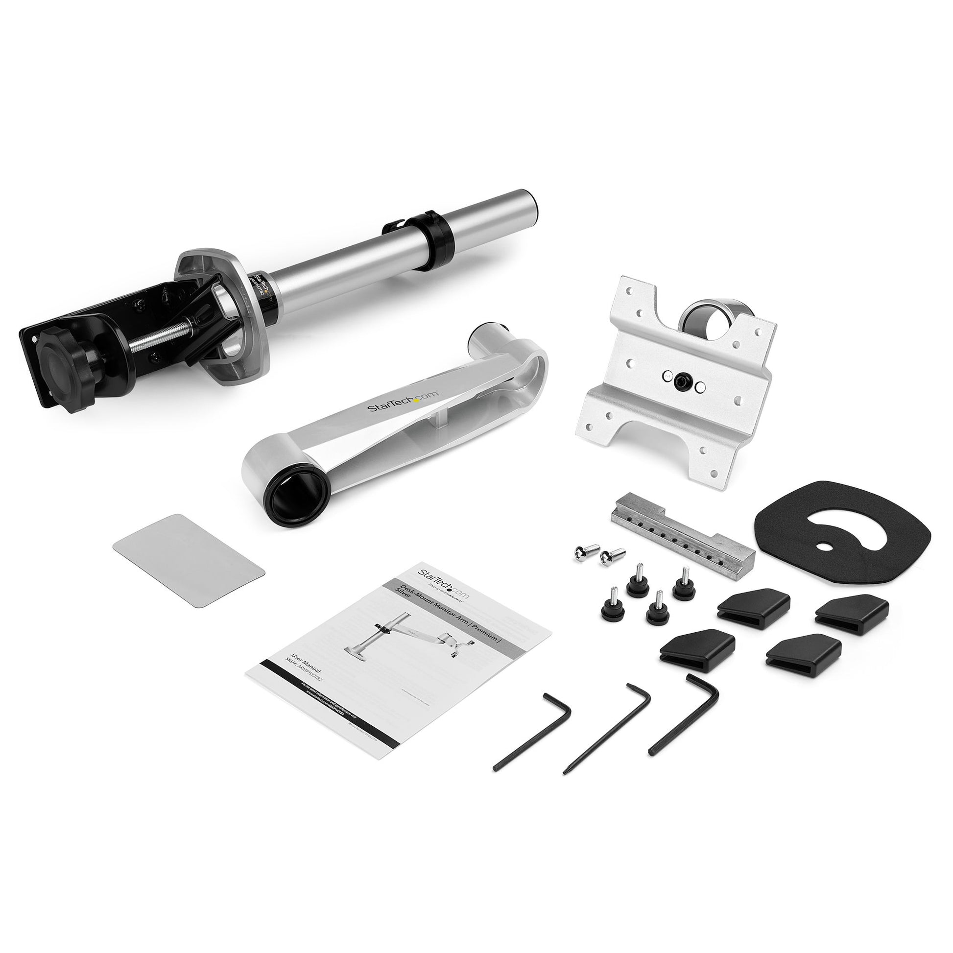 StarTech.com Monitorarm Tischhalterung – Klemme/Durchführung – 12–34" – VESA 75×75/100×100 mm – bis 14 kg/Mo
