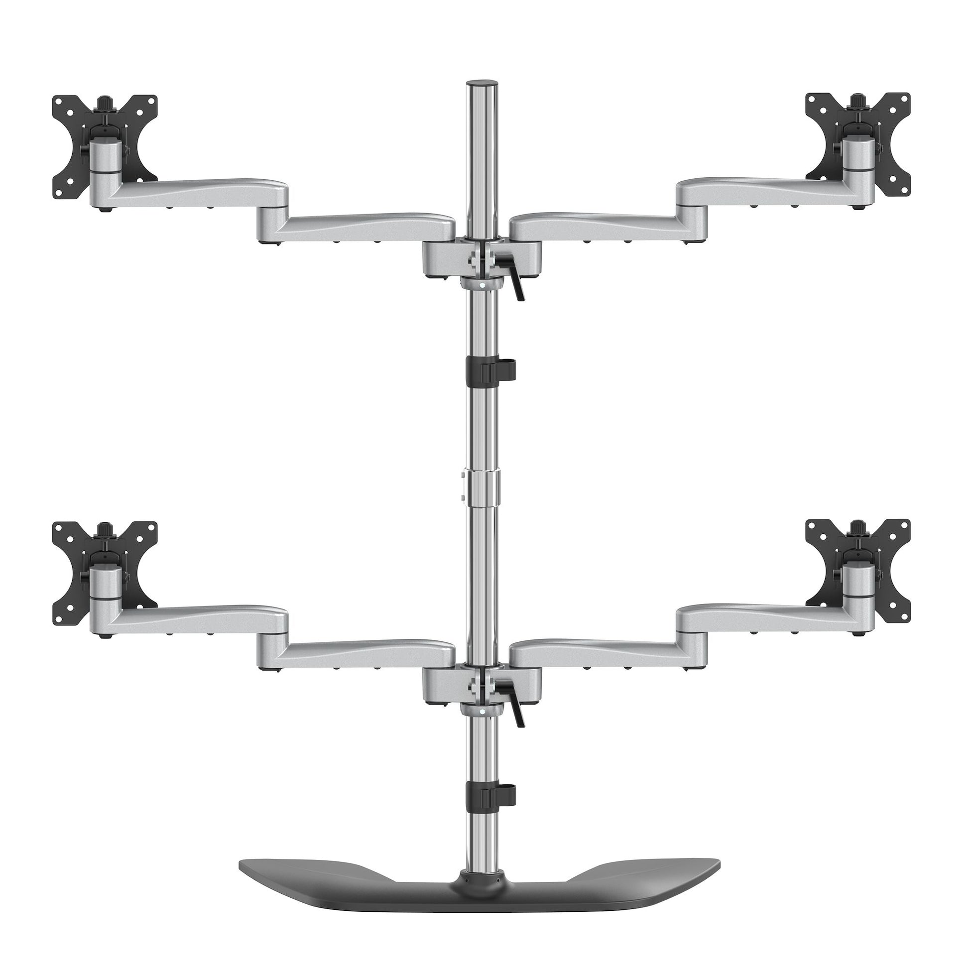 StarTech.com Monitor-Tischständer – 4 Monitore – bis 32" – VESA 75×75/100×100 mm – Schwarz
