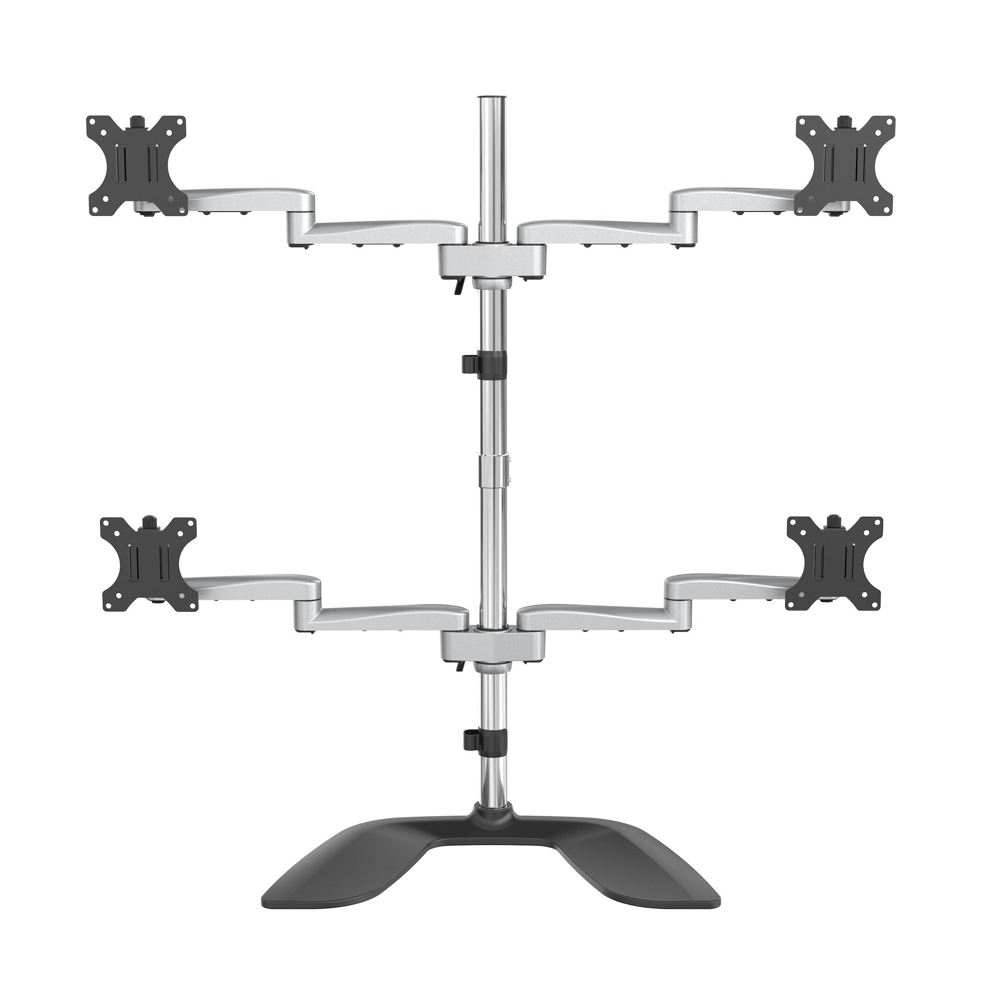 StarTech.com Monitor-Tischständer – 4 Monitore – bis 32" – VESA 75×75/100×100 mm – Schwarz