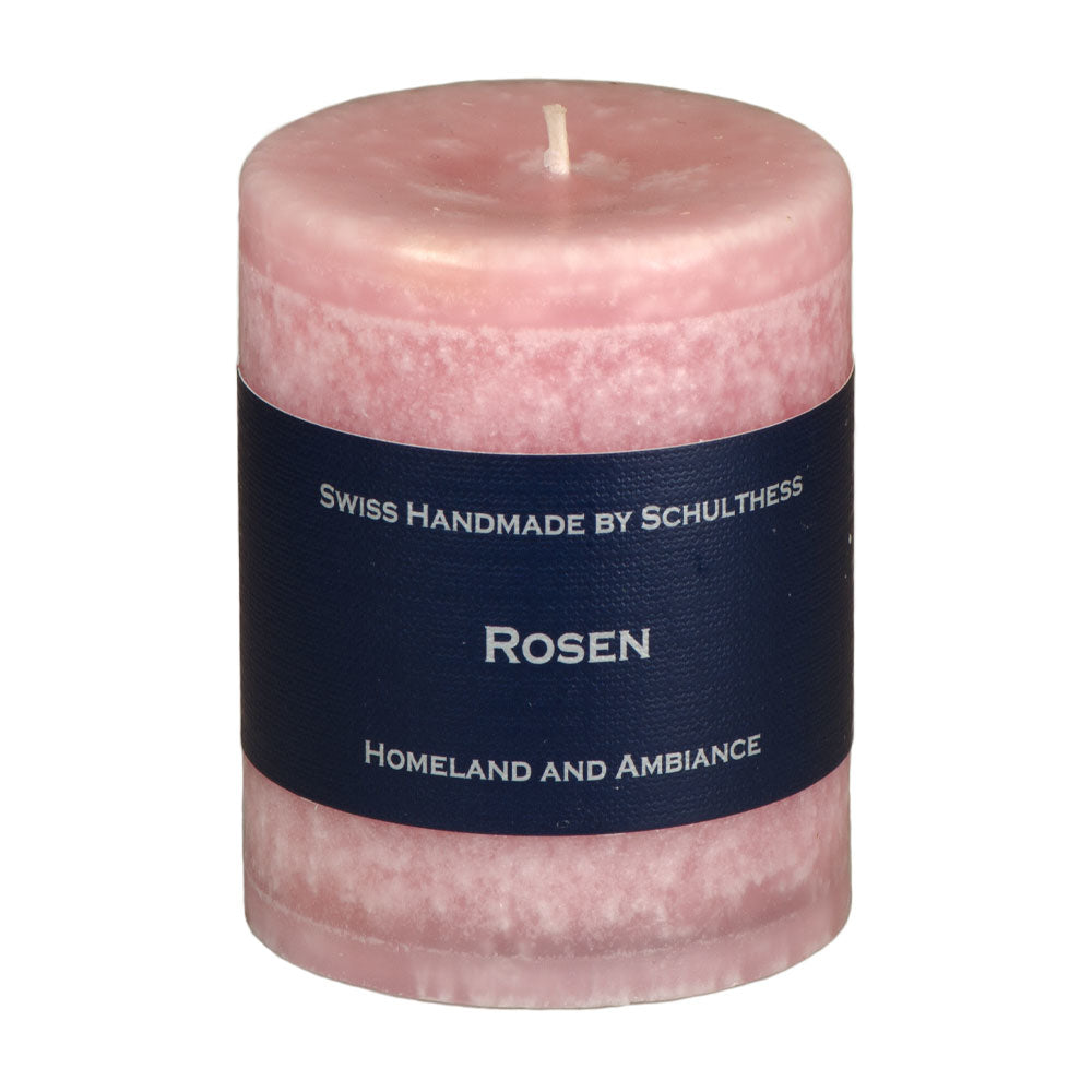 Schulthess Kerzenhandwerk Duftkerze – Rose – Ø 7 × 8 cm