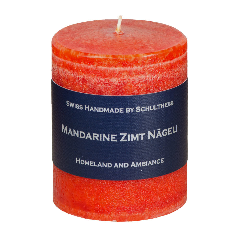 Schulthess Kerzenhandwerk Duftkerze – Mandarine Zimt – Ø 7 × 8 cm