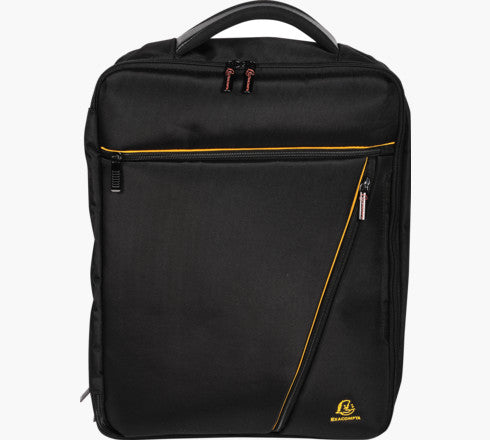 Exacompta Notebook-Tasche bis 15,6" – mit Tablet-Fach, harte Frontplatte – Schwarz