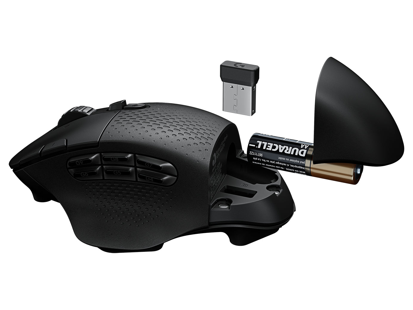 Logitech G G604 – Gaming-Maus – Kabellos (Bluetooth/2,4 GHz), 25600 DPI, Rechts, Schwarz