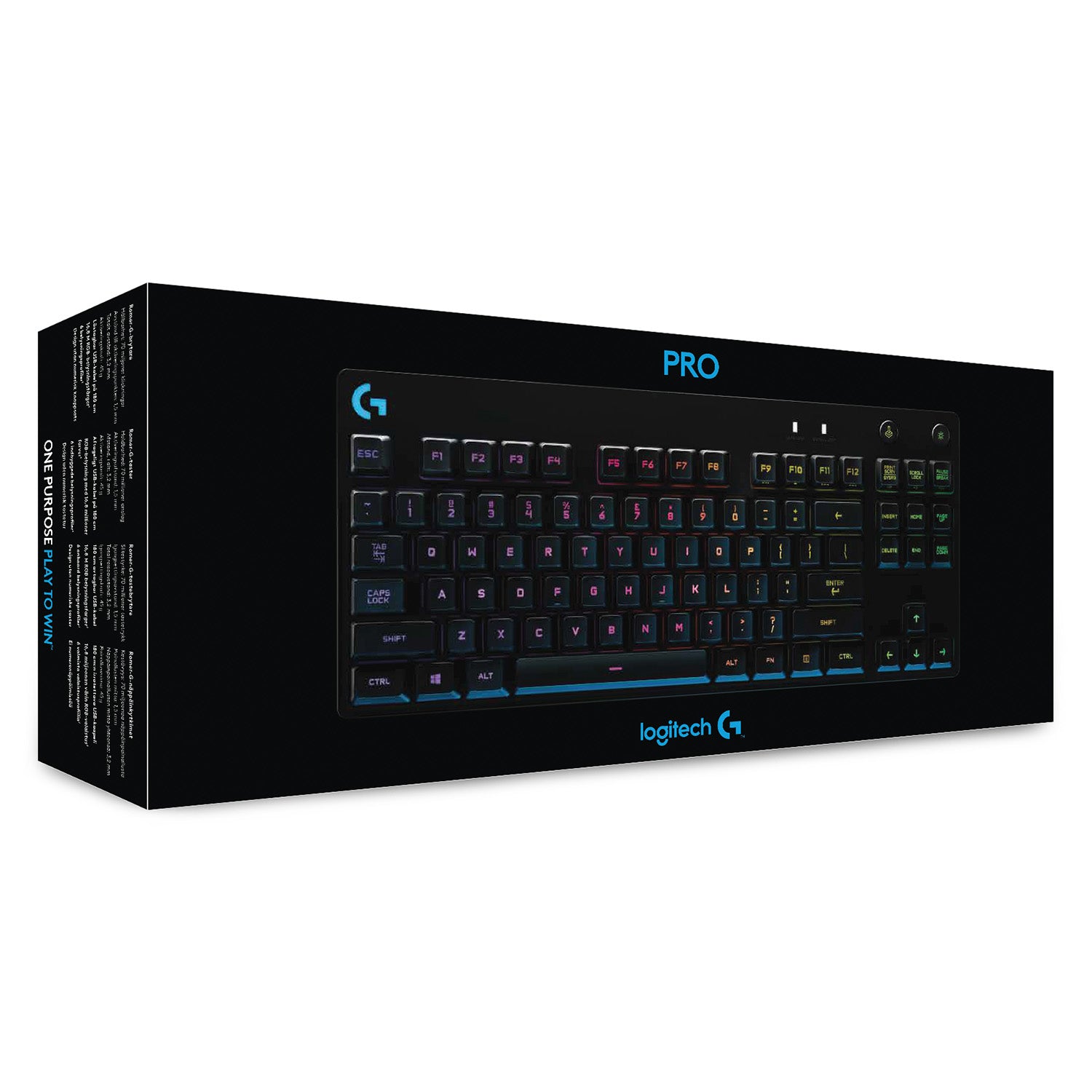 Logitech G Pro Gaming Tastatur TKL - Mechanisch, RGB - Kabelgebunden, USB - AZERTY (FR) - Schwarz
