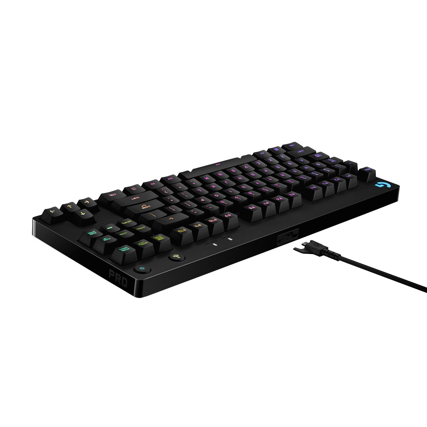 Logitech G Pro Gaming Tastatur TKL - Mechanisch, RGB - Kabelgebunden, USB - AZERTY (FR) - Schwarz