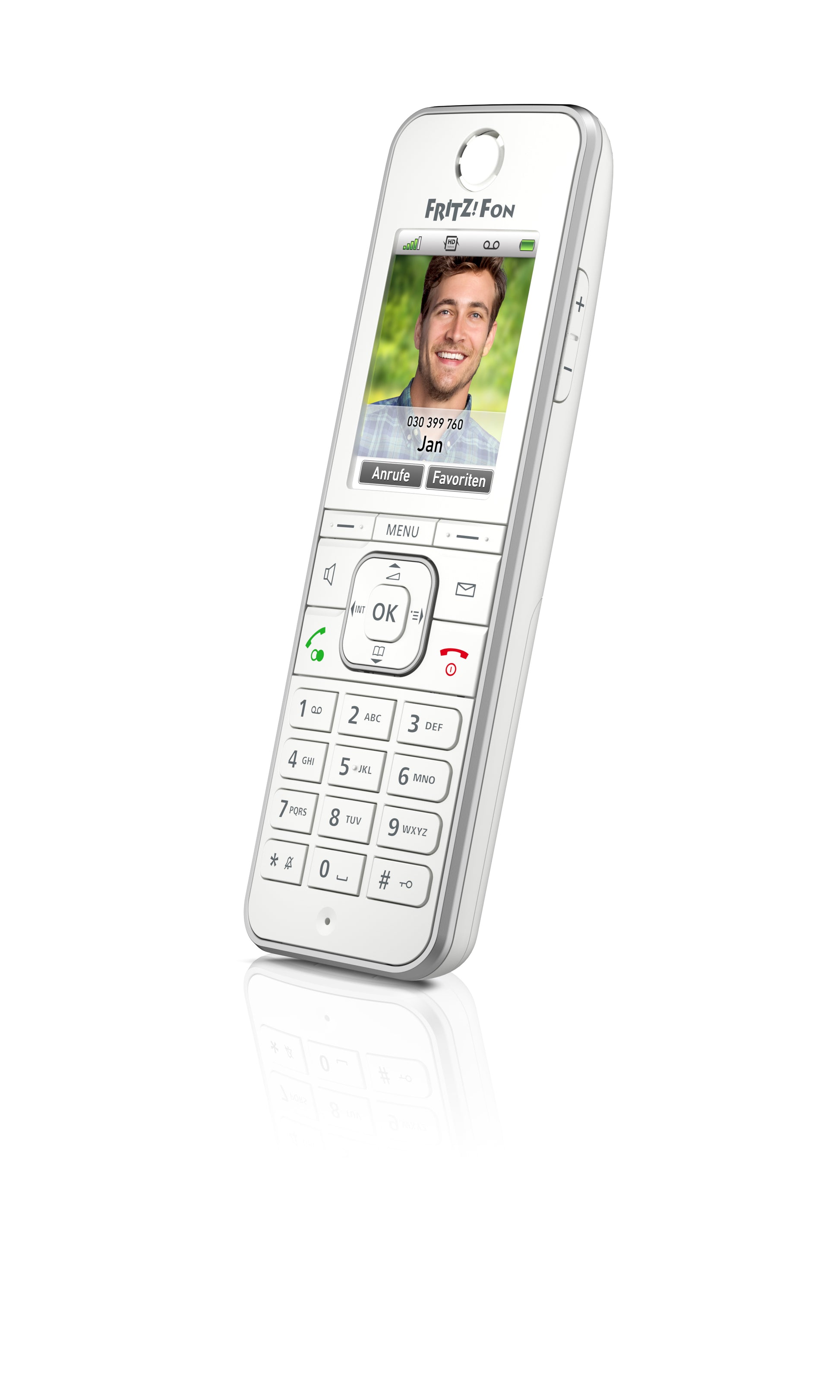 FRITZ! AVM FRITZFon C6 – DECT-Telefon mit Basis, freisprechen, mit AB, weiss