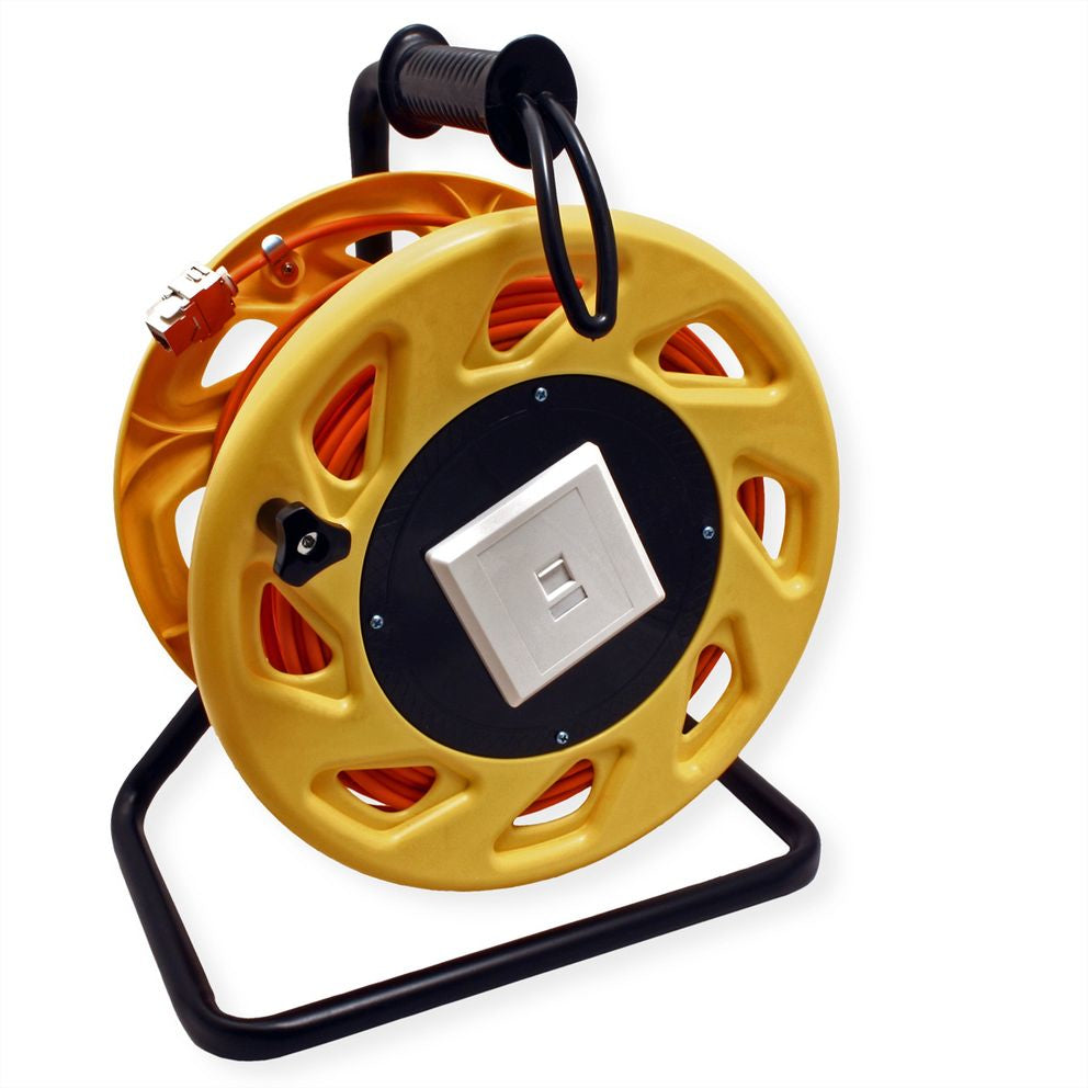 ROLINE Kabeltrommel – Cat6A S/FTP, 60 m, Orange, RJ-45