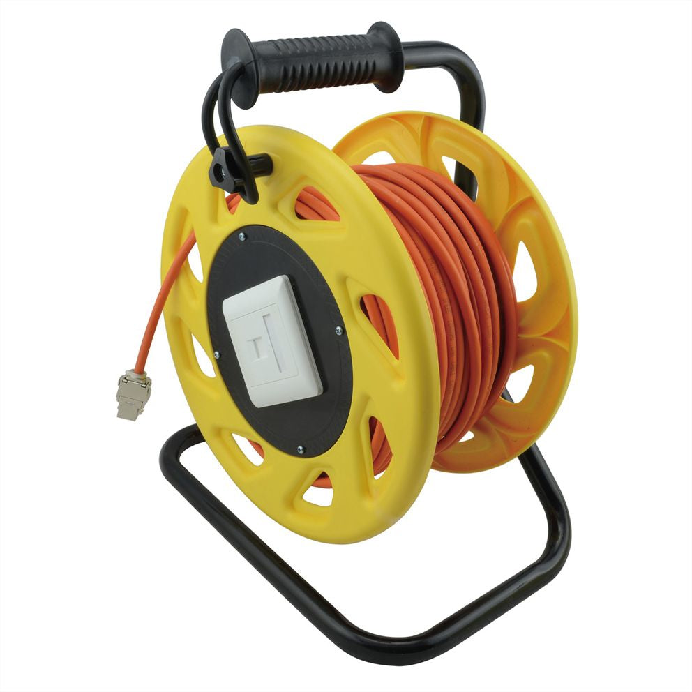 ROLINE Kabeltrommel – Cat6A S/FTP, 60 m, Orange, RJ-45