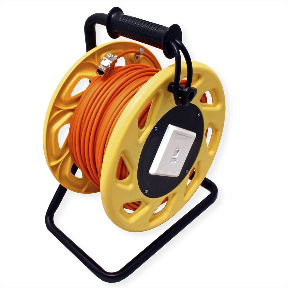 ROLINE Kabeltrommel – Cat6A S/FTP, 60 m, Orange, RJ-45