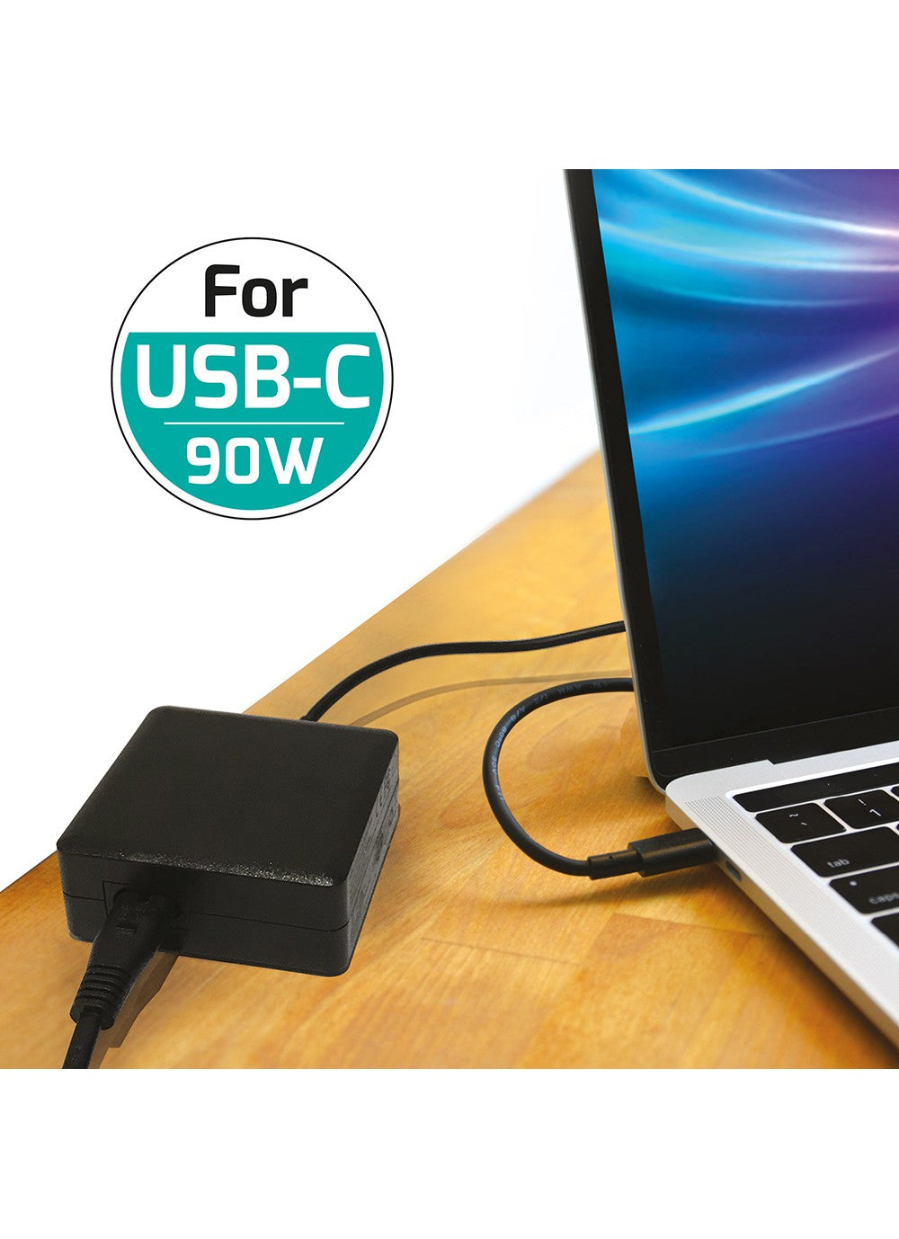 Port Designs 900098-EU USB-Ladegerät 90 W – USB-C×1 – EU-Stecker – für Notebooks, Tablets und Smartphones