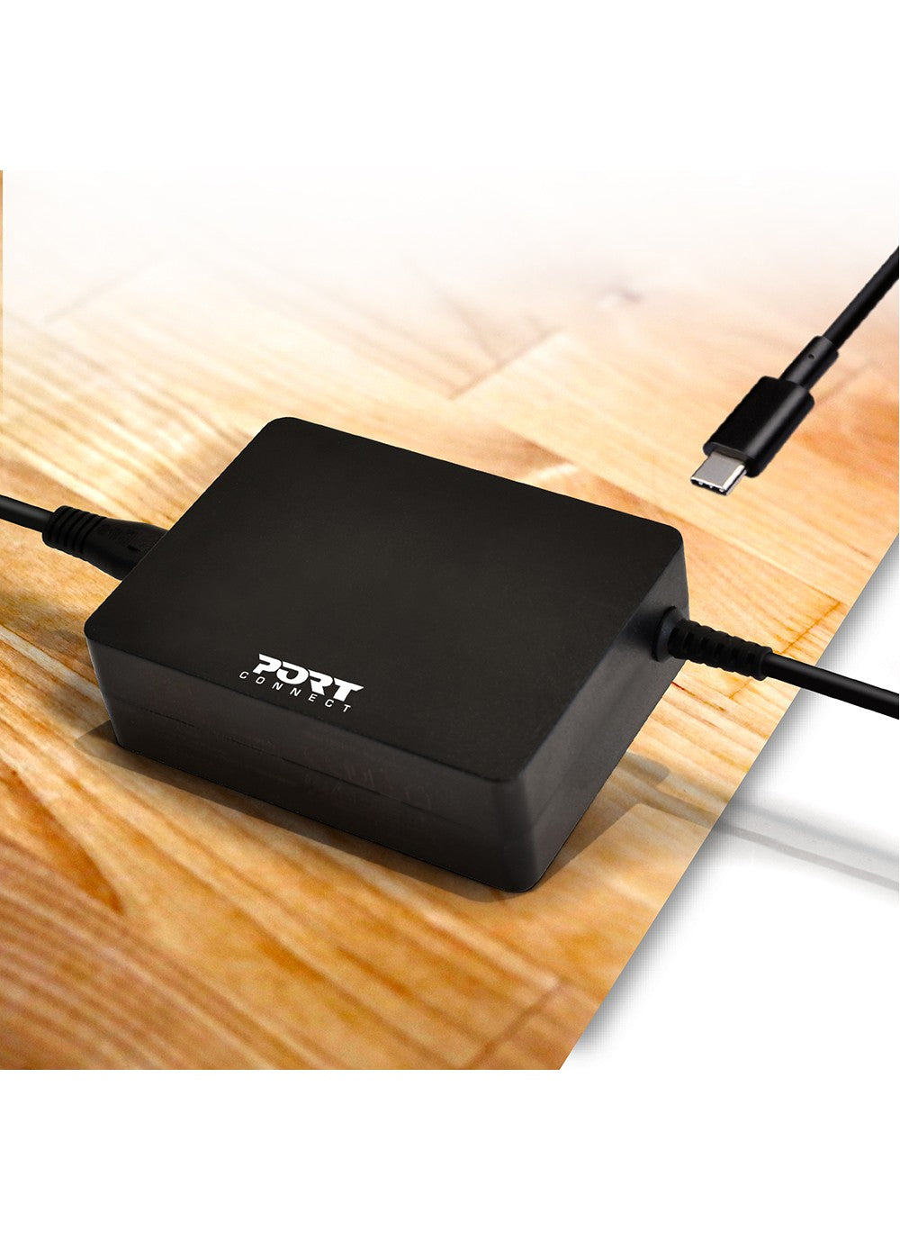 Port Designs 900098-EU USB-Ladegerät 90 W – USB-C×1 – EU-Stecker – für Notebooks, Tablets und Smartphones