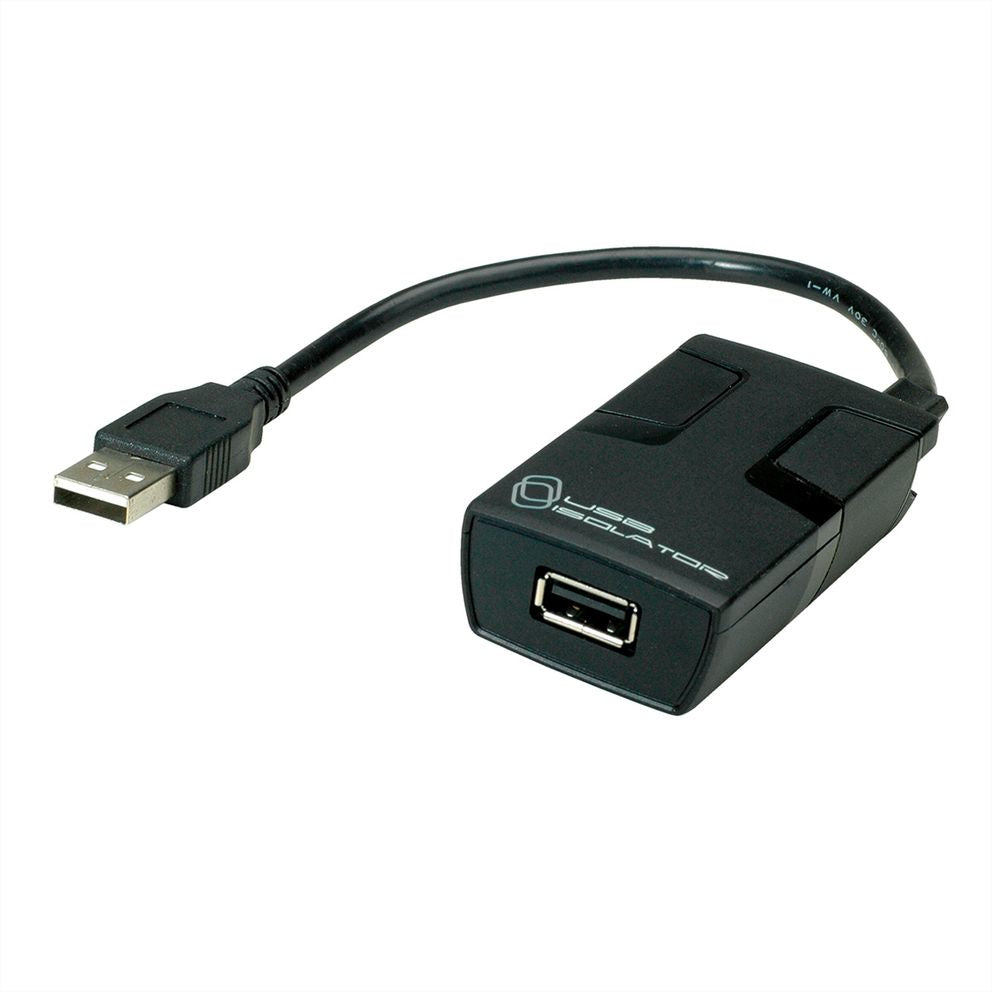 ROLINE USB-Adapter USB-A Stecker auf USB-A Buchse – USB 2.0 (12 Mbit/s) – Galvanische Trennung 5'000 V