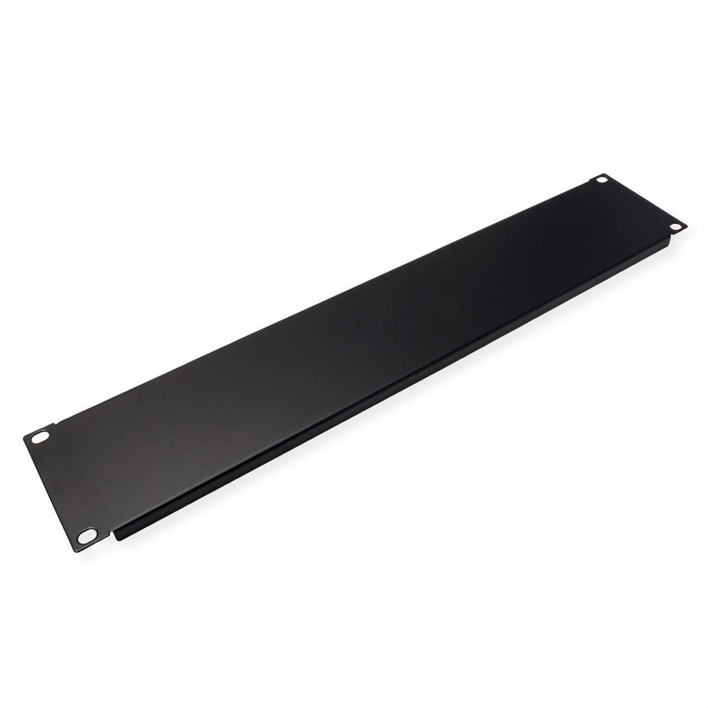 VALUE 19" Blindplatte – Blindblende – 19" Rack, 2U, 15 mm, Schwarz