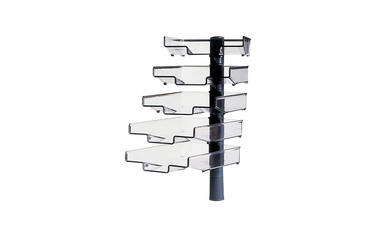 Hansa Briefkorb-Set, Kunststoff, Schwarz/Transparent, 6er-Set