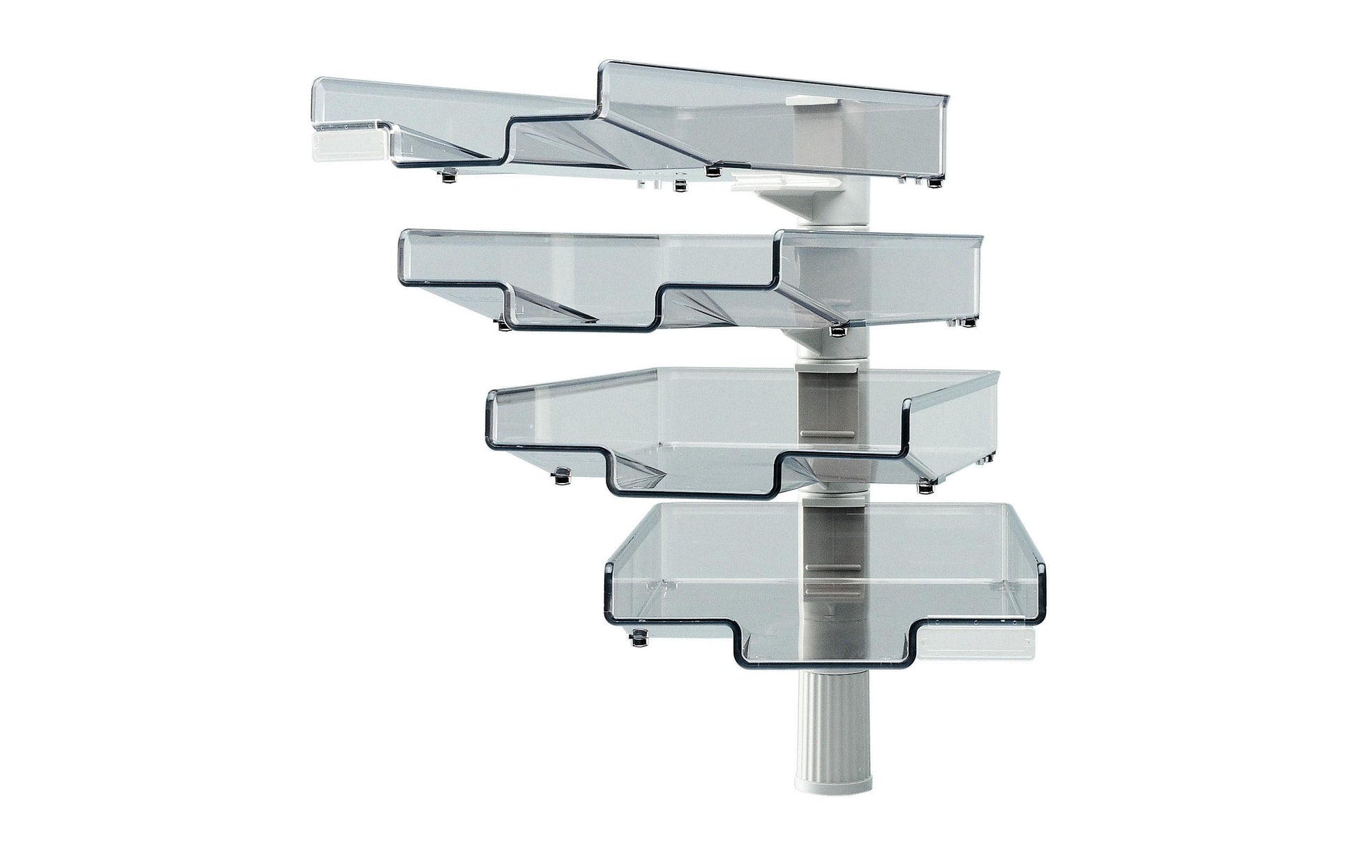 Hansa Briefkorb – Kunststoff, für A4, mit Griffausschnitt, glänzend, grau, B 240 × H 500 × T 340 mm
