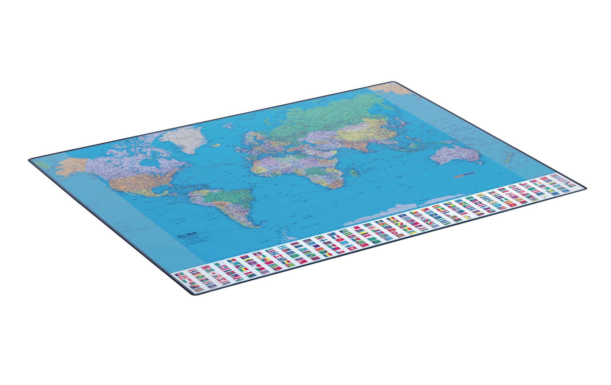 Hansa Schreibunterlage GeoPad – Welt, Englisch – 650 × 500 mm – Kunststoff, rutschfest