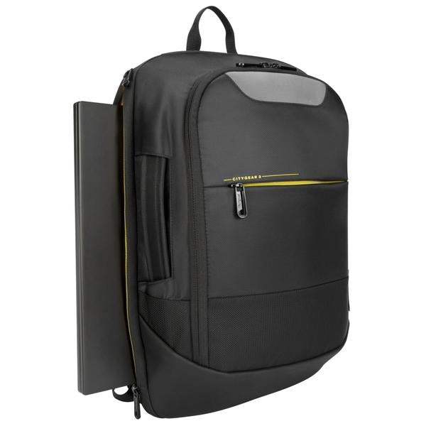 Targus Notebook-Rucksack City Gear – schockresistent, Nylon/Polyester – Schwarz, 322 × 458 × 120 mm