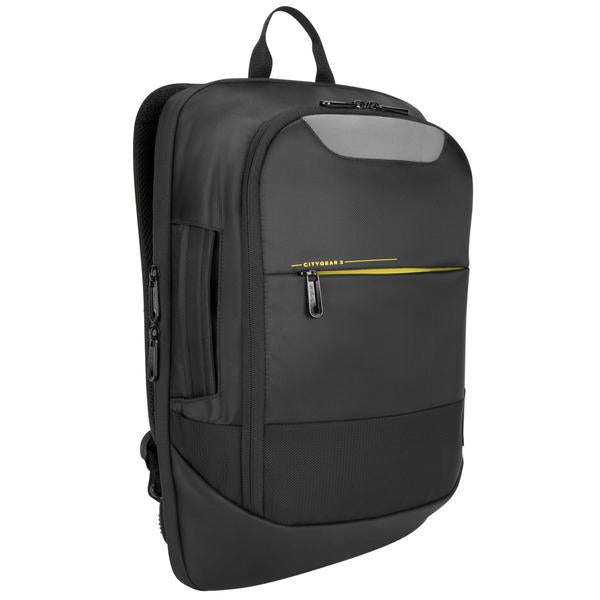 Targus Notebook-Rucksack City Gear – schockresistent, Nylon/Polyester – Schwarz, 322 × 458 × 120 mm