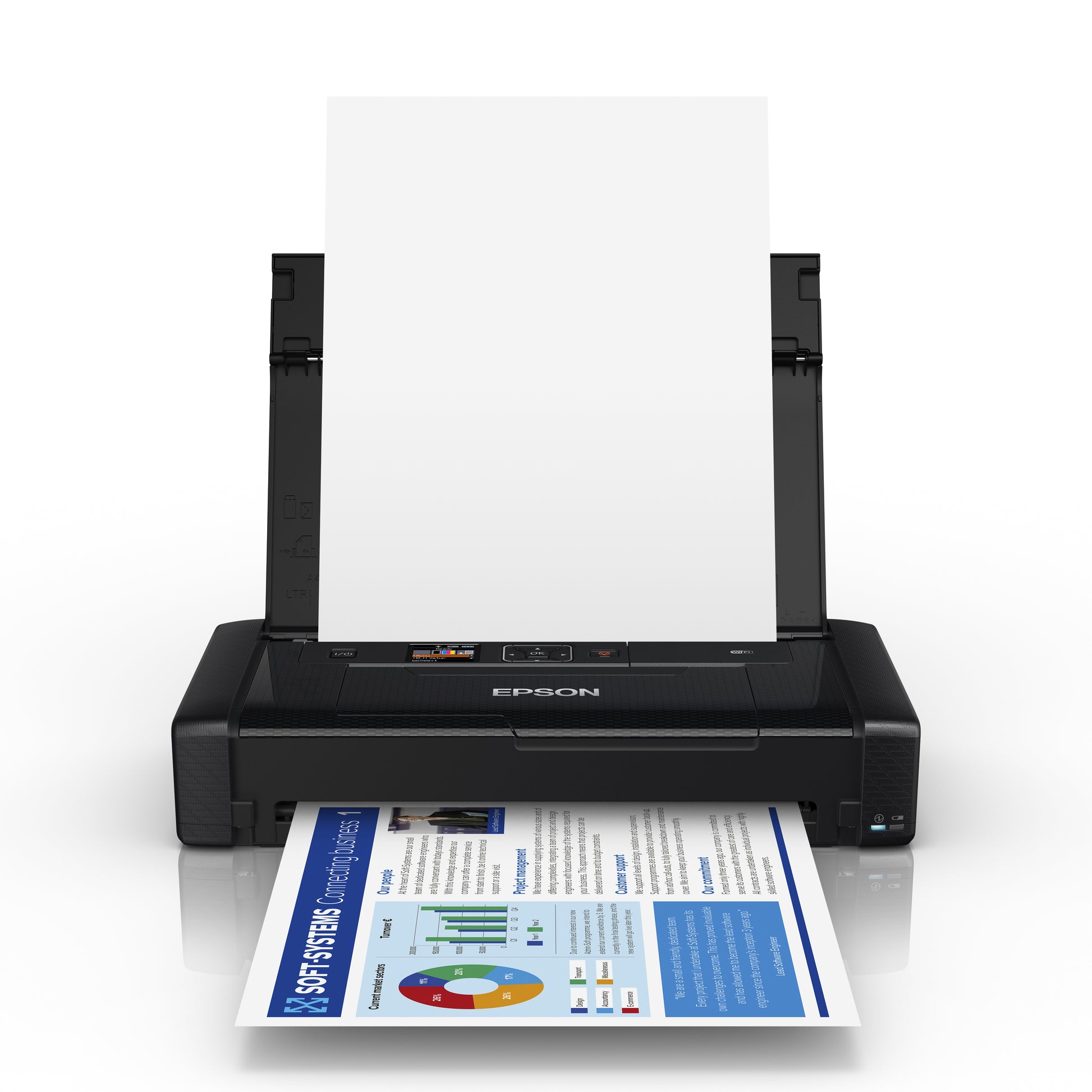 Epson WorkForce WF-110W – Mobiler Tintenstrahldrucker, A4, Farbe, WLAN/USB, 5760 × 1440 dpi