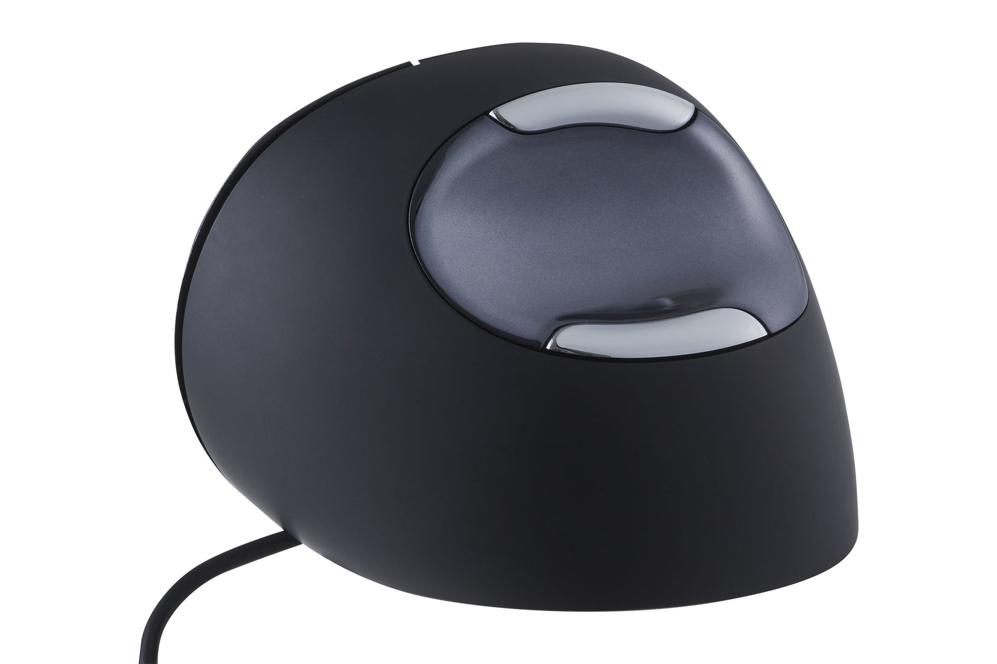 BakkerElkhuizen Evoluent Vertical Mouse D Medium – Vertikale Maus – Kabelgebunden (USB‑A), 3200 DPI, rechts, Schwarz/Grau