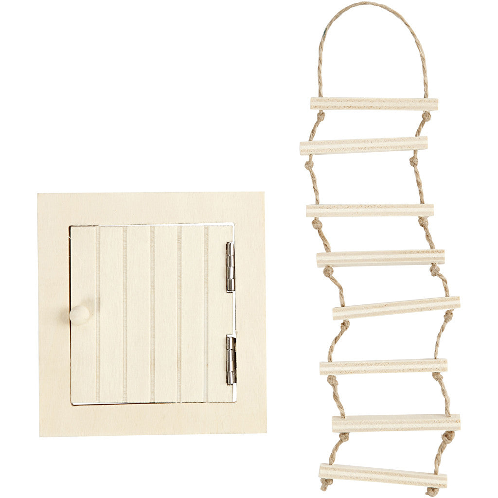 Creativ Company Feentür – 9 × 9 cm – Holz, beige