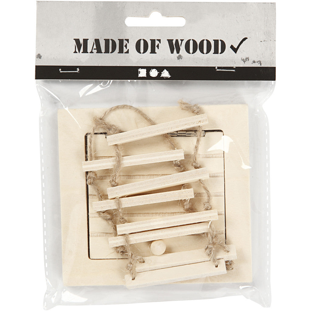 Creativ Company Feentür – 9 × 9 cm – Holz, beige