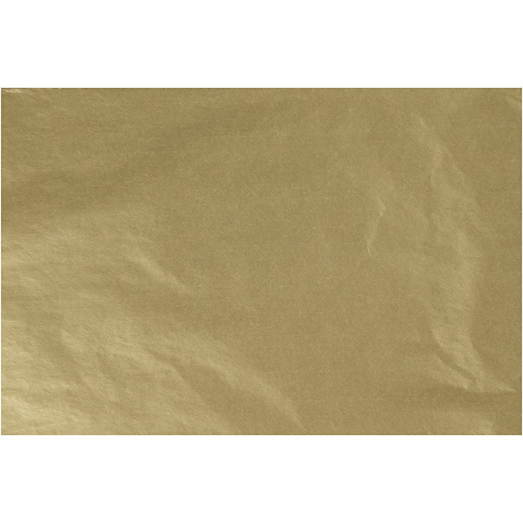 Creativ Company Seidenpapier Gold – 50 × 70 cm, 25 Bogen – 14 g/m²