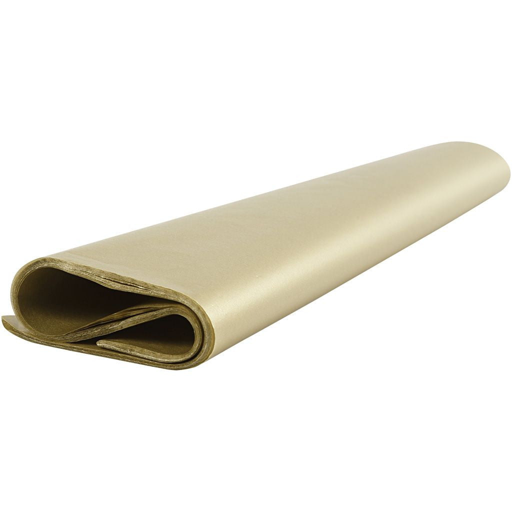 Creativ Company Seidenpapier Gold – 50 × 70 cm, 25 Bogen – 14 g/m²