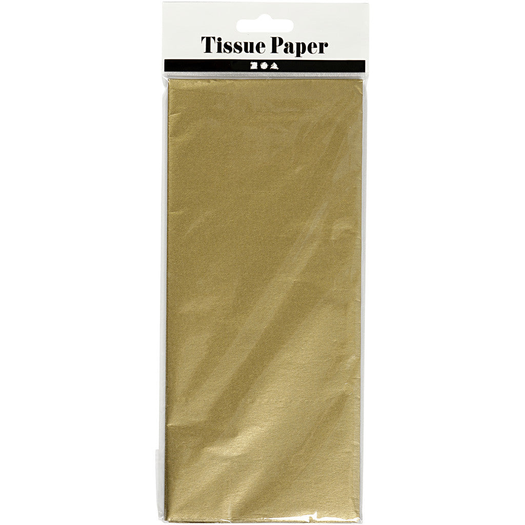 Creativ Company Geschenkpapier Seidenpapier – 14 g/m² – 50 × 70 cm – Gold – 1 Stück